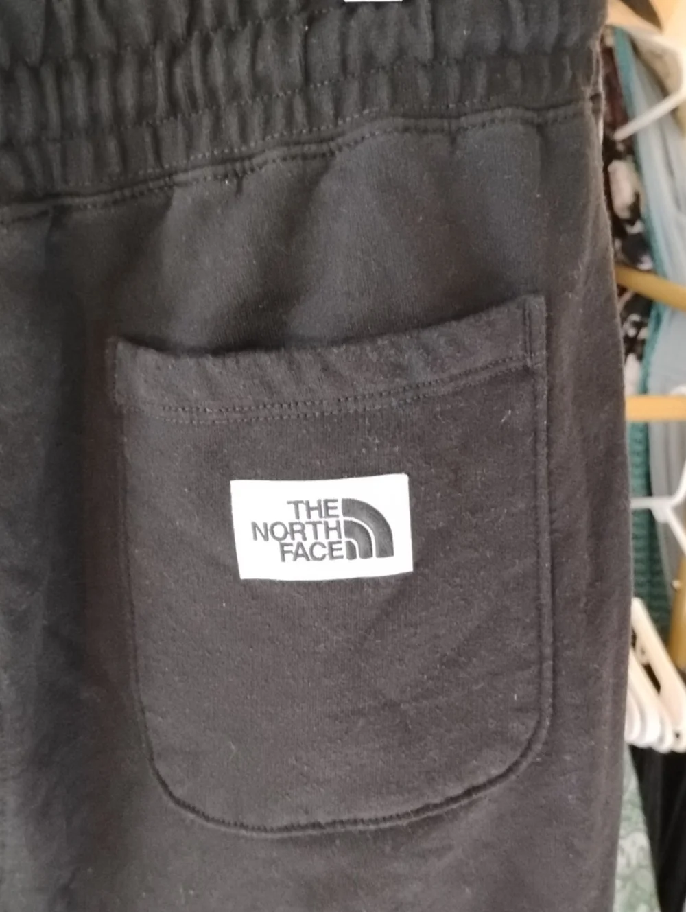 The North Face New Black Jogger Pants with White Drawstring